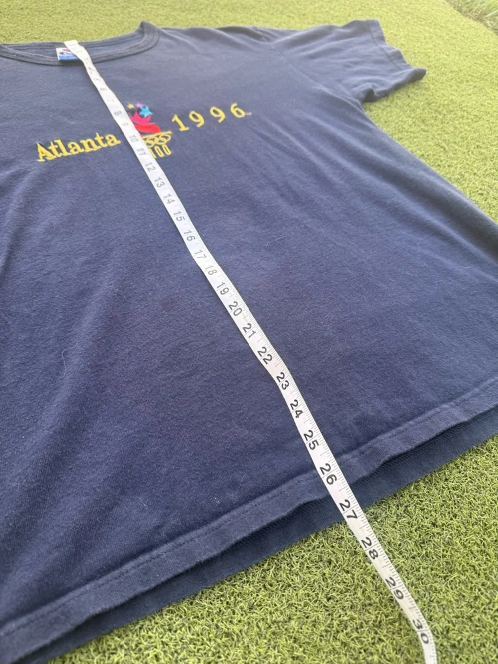 VINTAGE 90s CHAMPION SPELLOUT STITCHED 1996 ATLANTA OLYMPICS MENS TEE - Picture 8 of 9